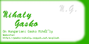 mihaly gasko business card